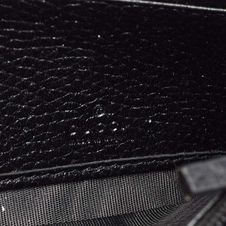 Pre Owned Gucci Black Leather GG Marmont Continental Wallet