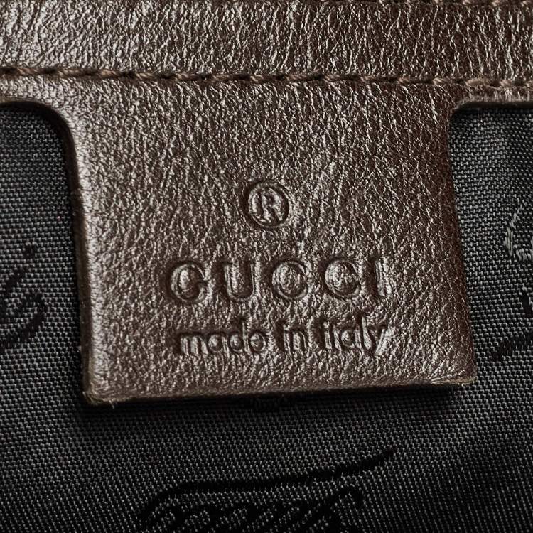 Pre Owned Gucci Olive Green Suede Hysteria Tote