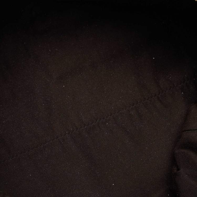 Pre Owned Gucci Brown GG Suede and Leather Boston Bag
