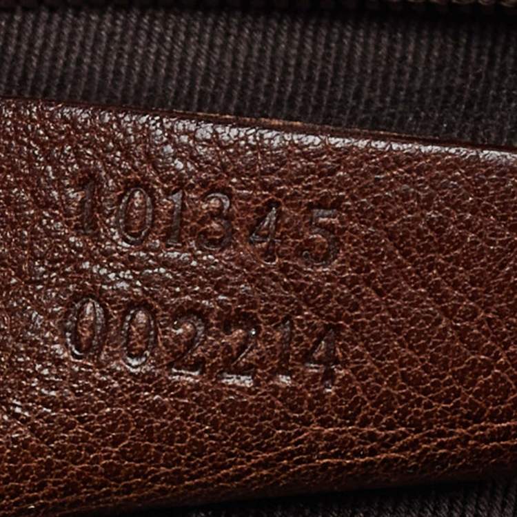 Pre Owned Gucci Brown GG Canvas and Leather Satchel