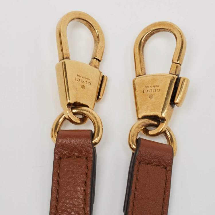 Pre Owned Gucci Brown Leather Mini Diana Tote
