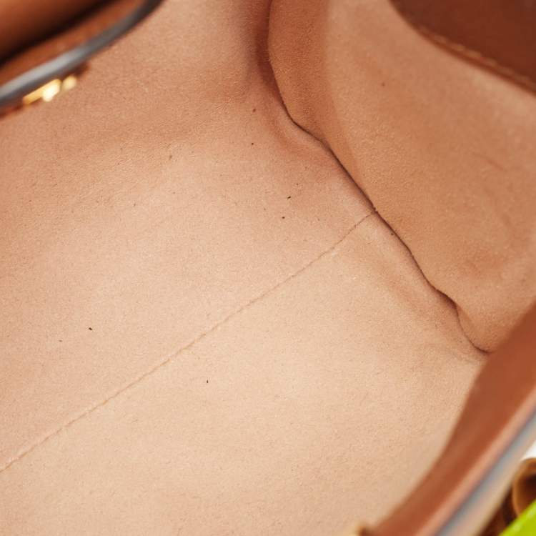 Pre Owned Gucci Brown Leather Mini Diana Tote