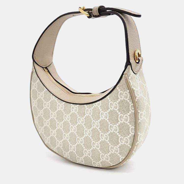 Gucci Beige GG Canvas Mini Half Moon Shoulder Bag Gucci | TLC Gucci Beige GG Canvas Mini Half Moon Shoulder Bag Gucci | TLC