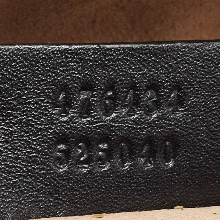 Pre Owned Gucci Black Matelassé Leather Mini GG Marmont Belt Bag