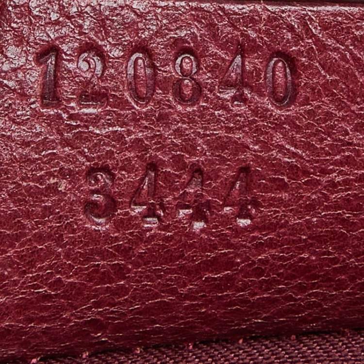 Pre Owned Gucci Beige/Red GG Canvas and Leather Open Tote