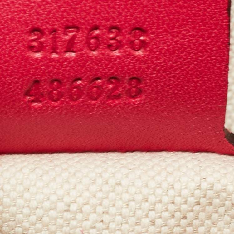 Pre Owned Gucci Red Patent Leather Bright Bit Clutch