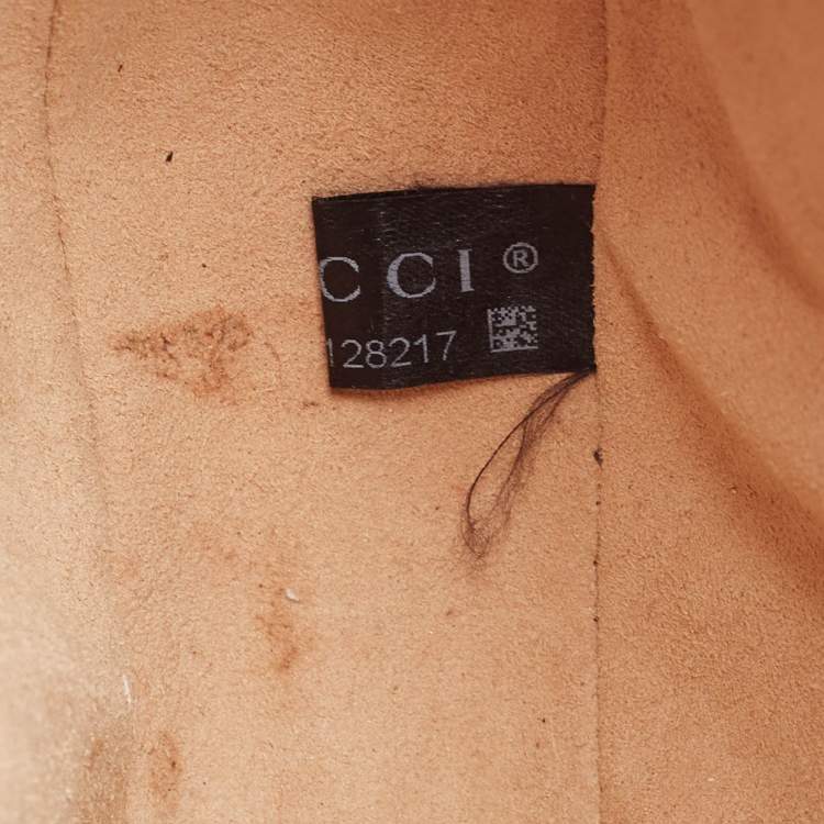 Pre Owned Gucci Off White Leather Mini Ophidia Round Shoulder Bag