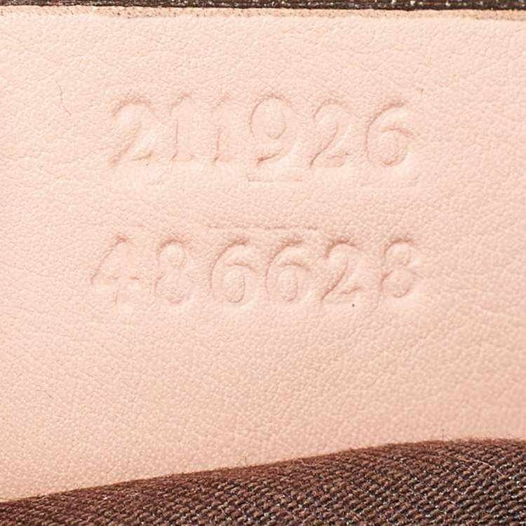Pre Owned Gucci Pink GG Crystals Canvas Horsebit Charm Web Hobo