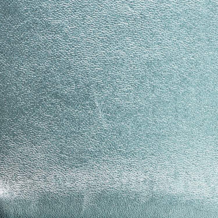 Pre Owned Gucci Metallic Leather Crystal Interlocking G Broadway Clutch