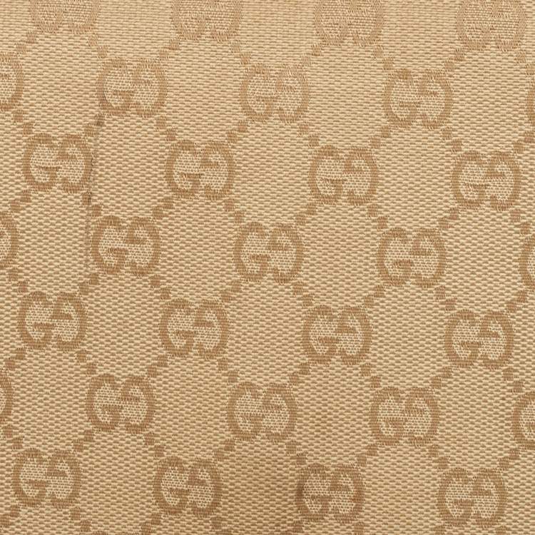Pre Owned Gucci Beige/Brown GG Canvas and Leather Flap Top Handle Bag