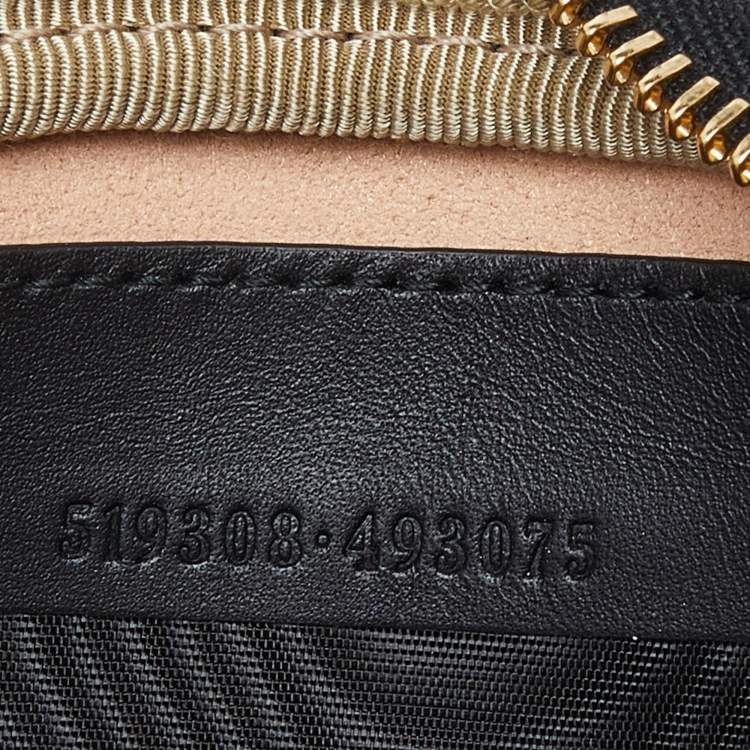 Pre Owned Gucci Red/Black Suede and Patent Leather Ophidia Belt Bag