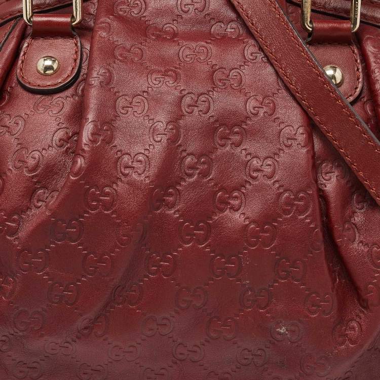 Pre Owned Gucci Brick Brown Guccissima Leather Medium Sukey Boston Bag