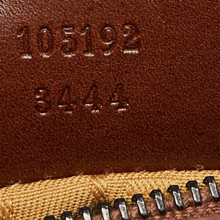 Pre Owned Gucci Two Tone Brown Leather Satchel