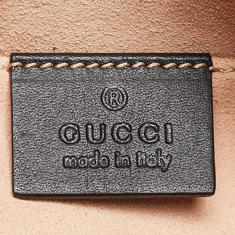 Pre Owned Gucci Black/Brown Suede and Patent Leather Ophidia Belt Bag