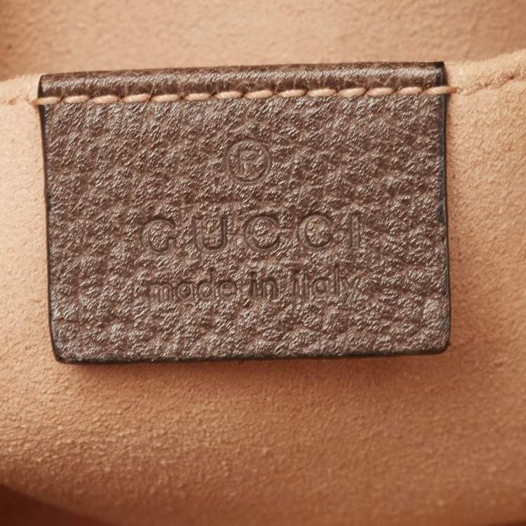 Pre Owned Gucci Brown/Beige GG Supreme Canvas and Leather Ophidia Belt Bag