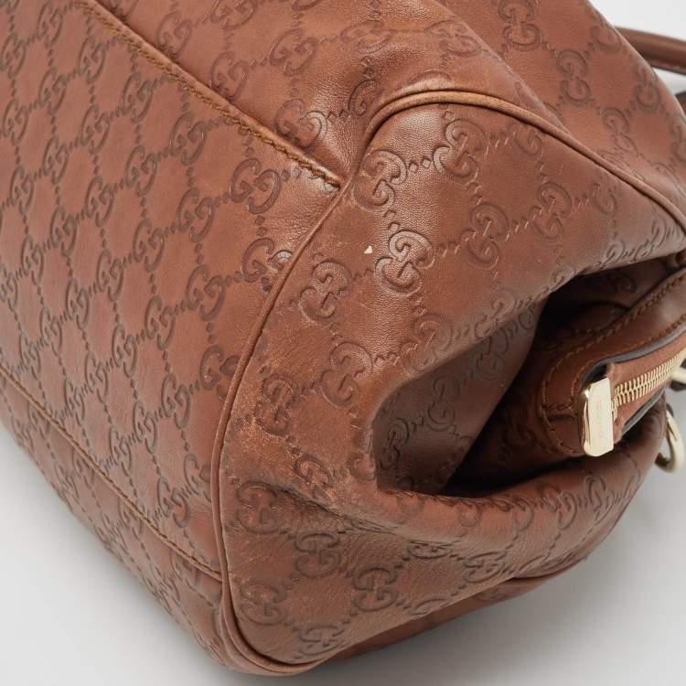 مملوكة مسبقًا Gucci Brown Guccissima Leather Medium Sukey Satchel