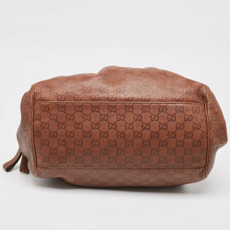مملوكة مسبقًا Gucci Brown Guccissima Leather Medium Sukey Satchel