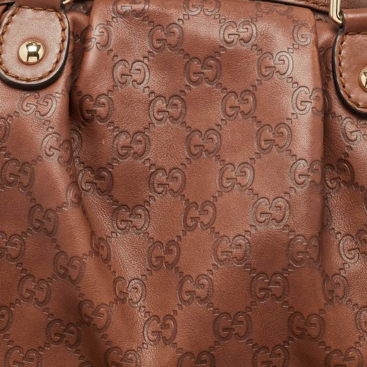 مملوكة مسبقًا Gucci Brown Guccissima Leather Medium Sukey Satchel