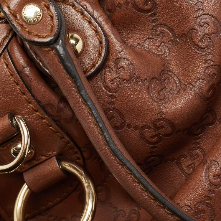 مملوكة مسبقًا Gucci Brown Guccissima Leather Medium Sukey Satchel