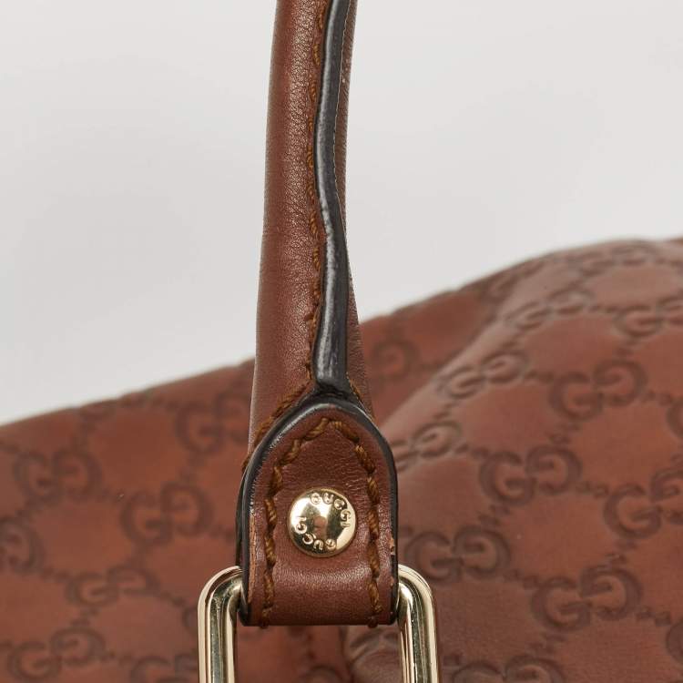 مملوكة مسبقًا Gucci Brown Guccissima Leather Medium Sukey Satchel