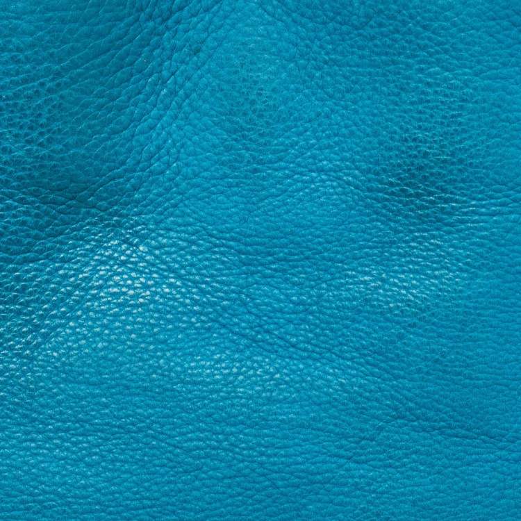 Pre Owned Gucci Teal Nubuck Leather Medium Soho Chain Tote