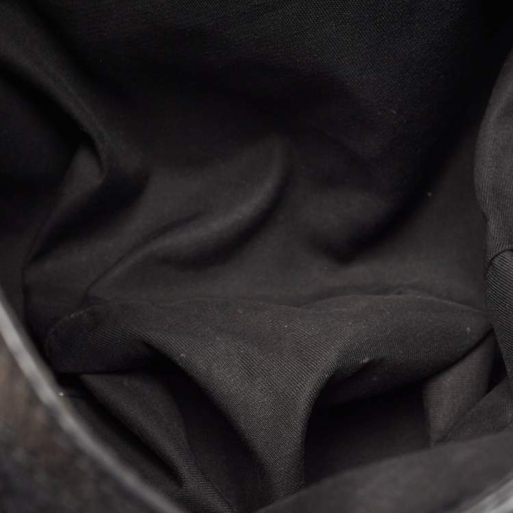 Pre Owned Gucci Black GG Canvas and Leather New Ladies Web Hobo