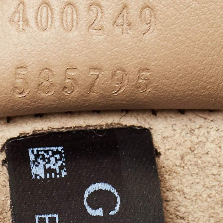 Pre Owned Gucci Beige GG Supreme Canvas and Suede Small Dionysus Shoulder Bag