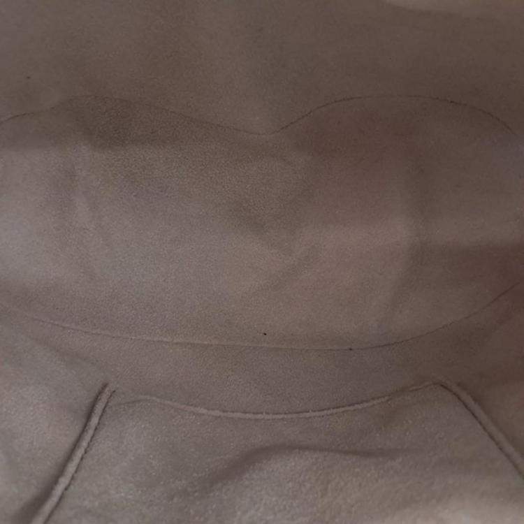 Pre Owned Gucci Ivory/Navy Blue/Red Leather Ophidia Small Bucket Bag