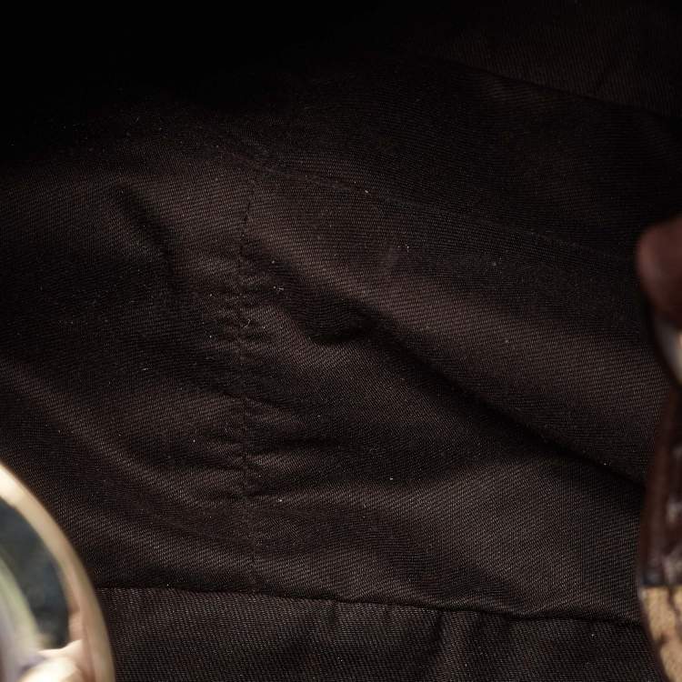 مملوكة مسبقًا Gucci Beige/Brown GG Canvas and Leather Charlotte Hobo