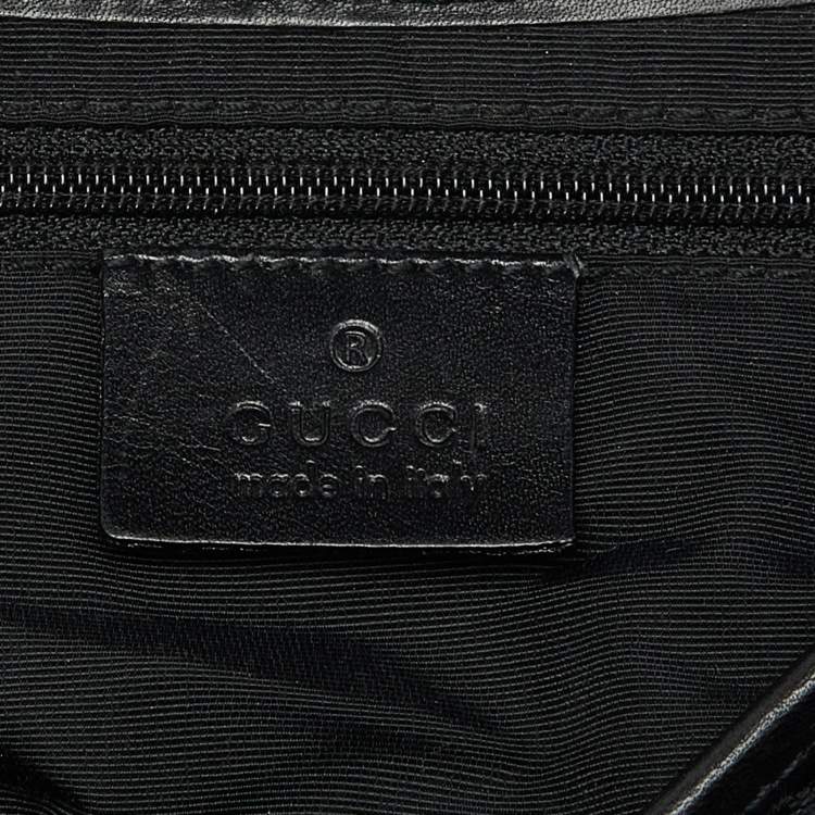 Pre Owned Gucci Black GG Canvas and Leather Jackie O Hobo