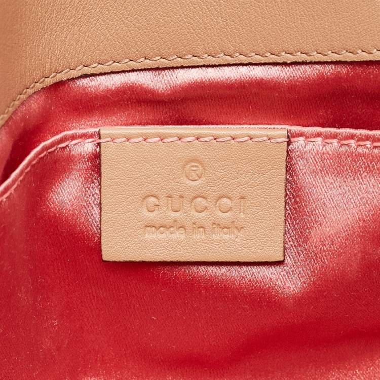 Pre Owned Gucci Silver Matelassé Leather Mini GG Marmont Pearl Shoulder Bag
