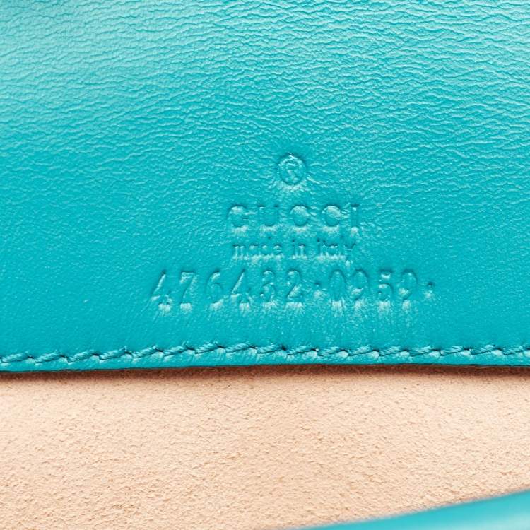 Pre Owned Gucci Teal Velvet and Leather Super Mini Dionysus Shoulder Bag