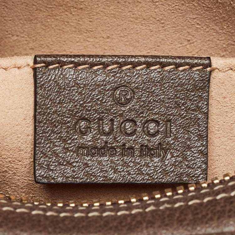 Pre Owned Gucci Beige/Brown GG Supreme Canvas and Leather Ophidia Belt Bag