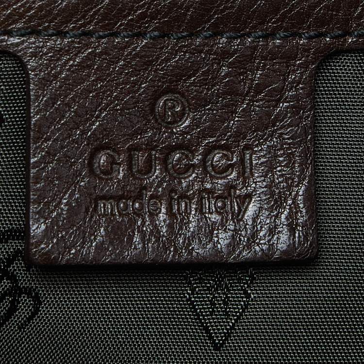 مملوكة مسبقًا Gucci Dark Brown Leather Babouska Tote
