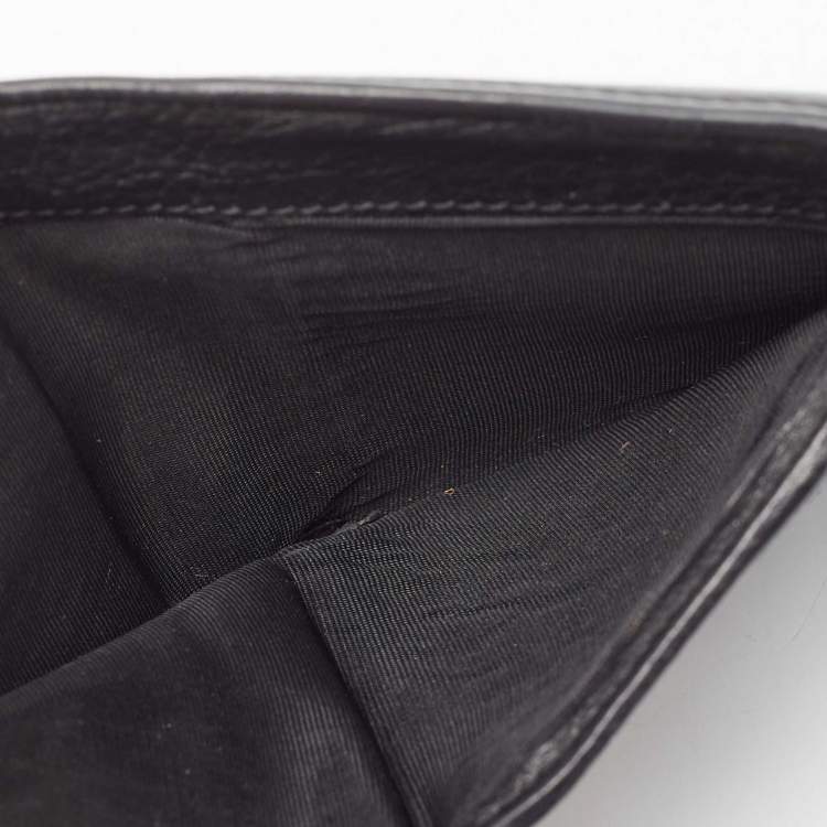 Pre Owned Gucci Black Leather Soho Trifold Wallet
