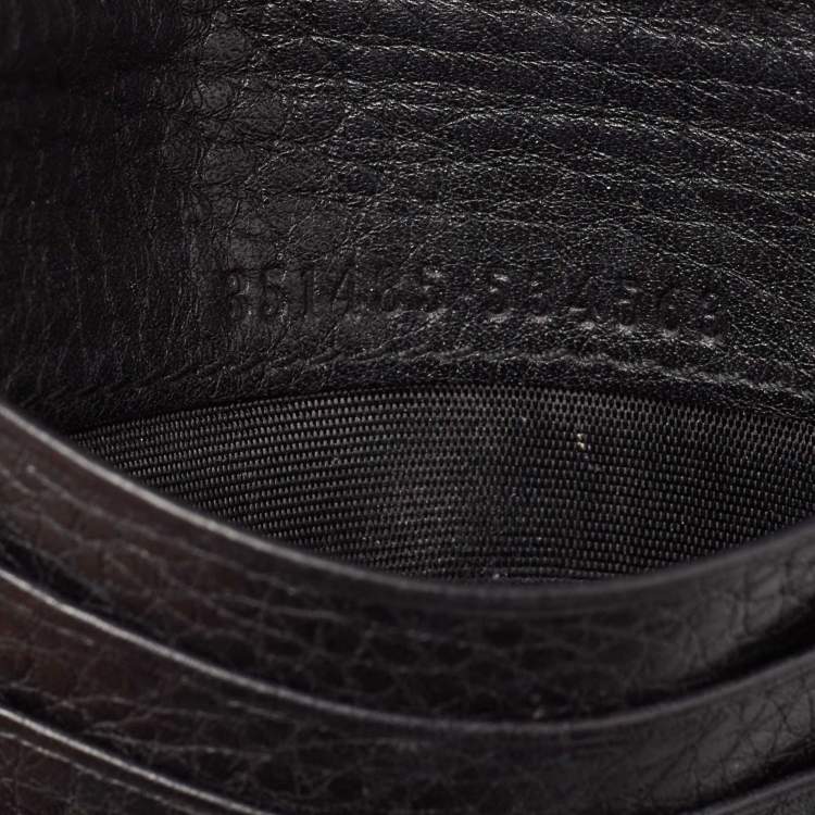Pre Owned Gucci Black Leather Soho Trifold Wallet