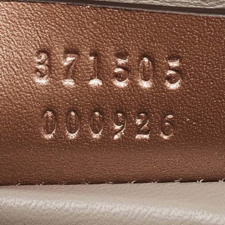 Pre Owned Gucci Rose Gold Leather Crystals Broadway Clutch Bag