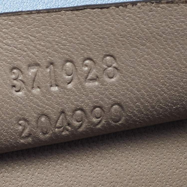Pre Owned Gucci Light Blue Suede Broadway Clutch