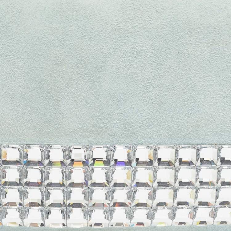 Pre Owned Gucci Light Blue Suede Broadway Clutch
