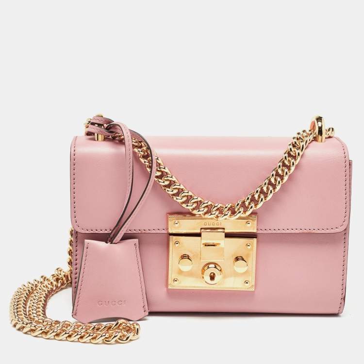 Gucci pink padlock bag sale