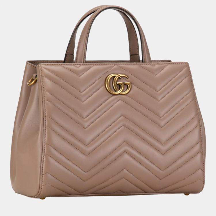 Gucci Pink Leather GG Marmont Matelasse Handbag Gucci TLC