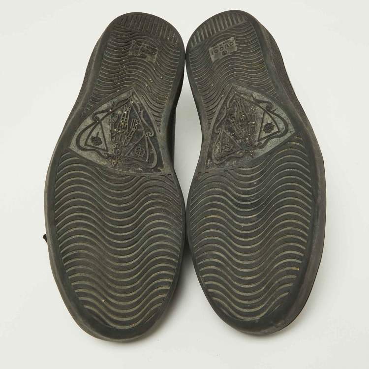 Pre Owned Gucci Tri Color Leather Low Top Sneakers Size 41.5