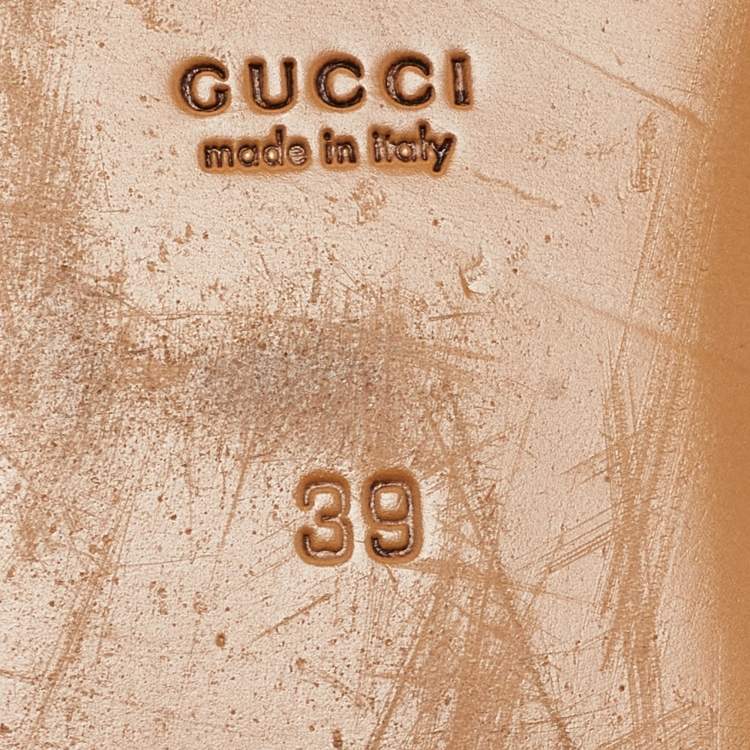 Pre Owned Gucci Pink Shearling Princetown Horsebit Flat Mules Size 39