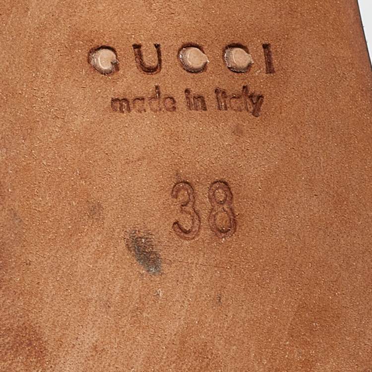 Pre Owned Gucci Blue Suede Kelis Ankle Strap Sandals Size 38
