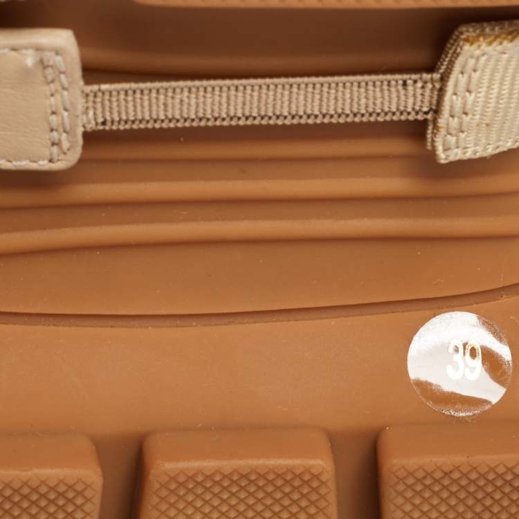 مملوكة مسبقًا Gucci Beige Leather,Suede and Mesh Flashtrek Chunky Sneakers Size 39
