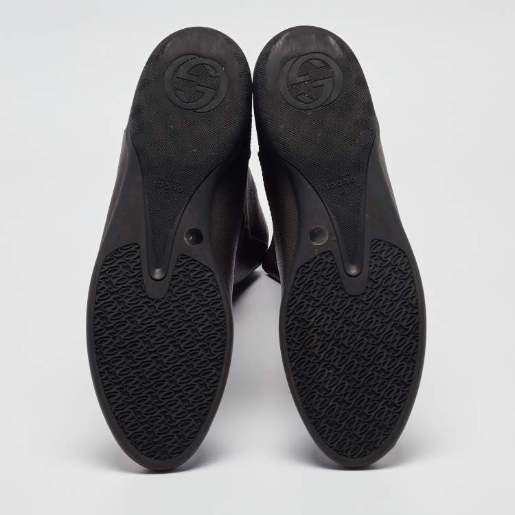 Pre Owned Gucci Brown Leather Knee Length Boots Size 40