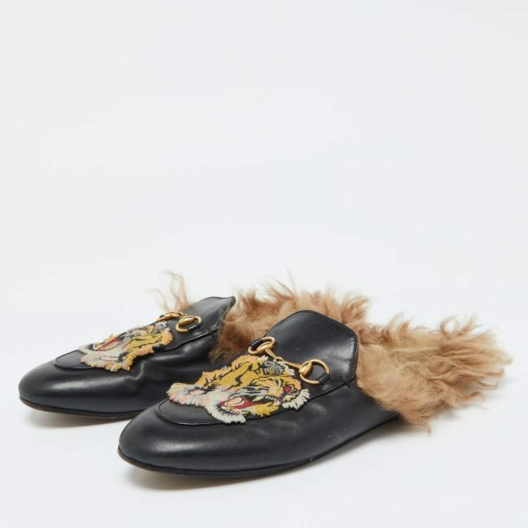 Gucci furry mules deals