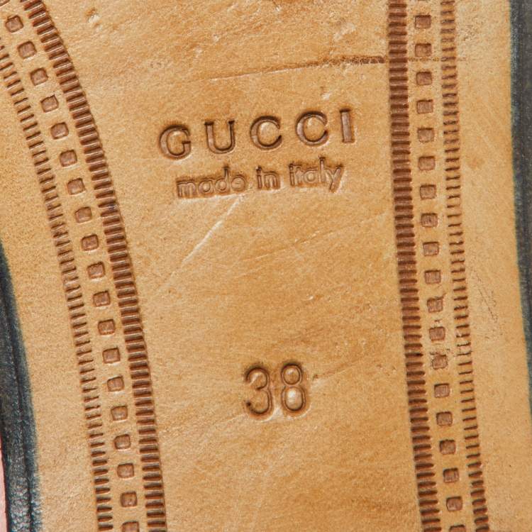 Pre Owned Gucci Pink Leather Jordaan Loafers Size 36