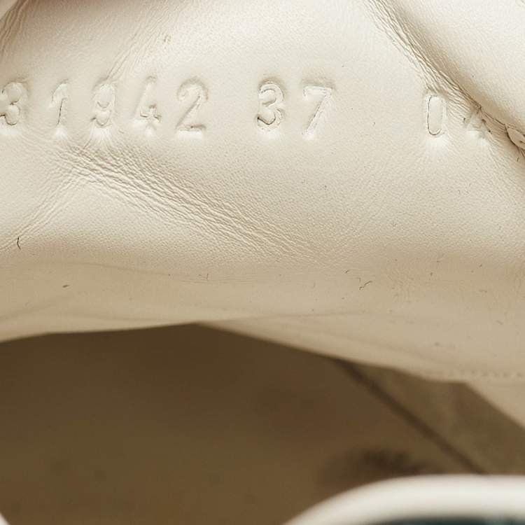 Pre Owned Gucci White Leather Ace Low Top Sneakers 37