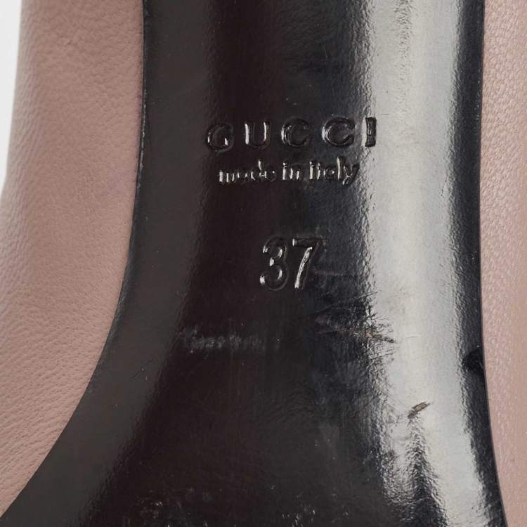Pre Owned Gucci Purple Leather Molaita Pumps Size 37